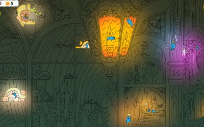 Hidden Capybaras with Orange in the Whimsical Library